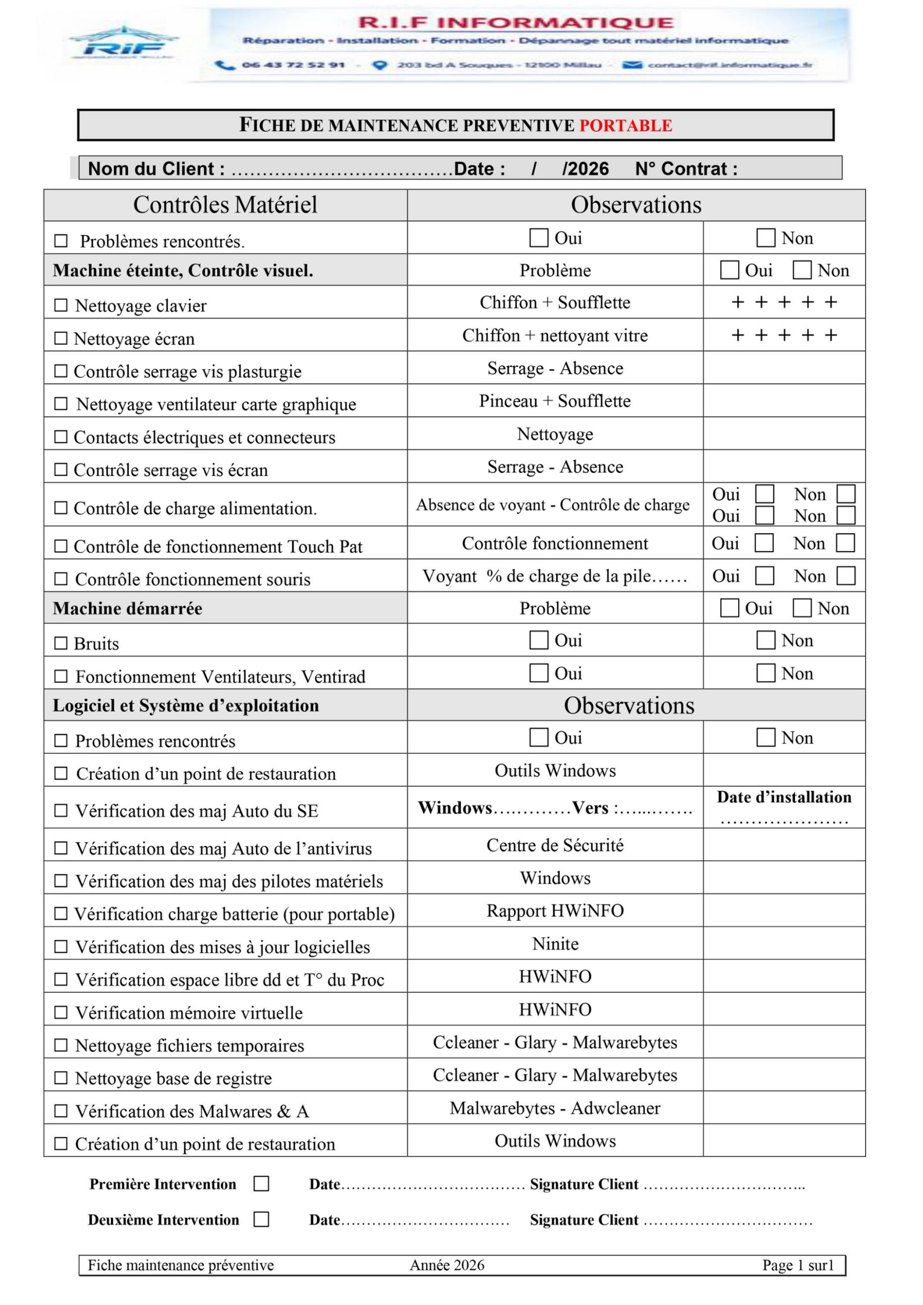 Dépannage informatique à Millau – RIF Informatique - Réparation PC et assistance informatique - Installation informatique à Millau